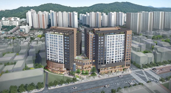 주변 도시와 함께 바라본 광명 퍼스트 스위첸 조감도